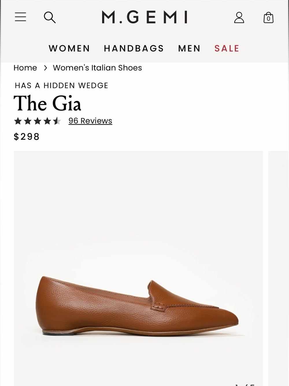 M. GEMI “The Gia” in Tan Tumbled Leather, W10 - Picture 16 of 16